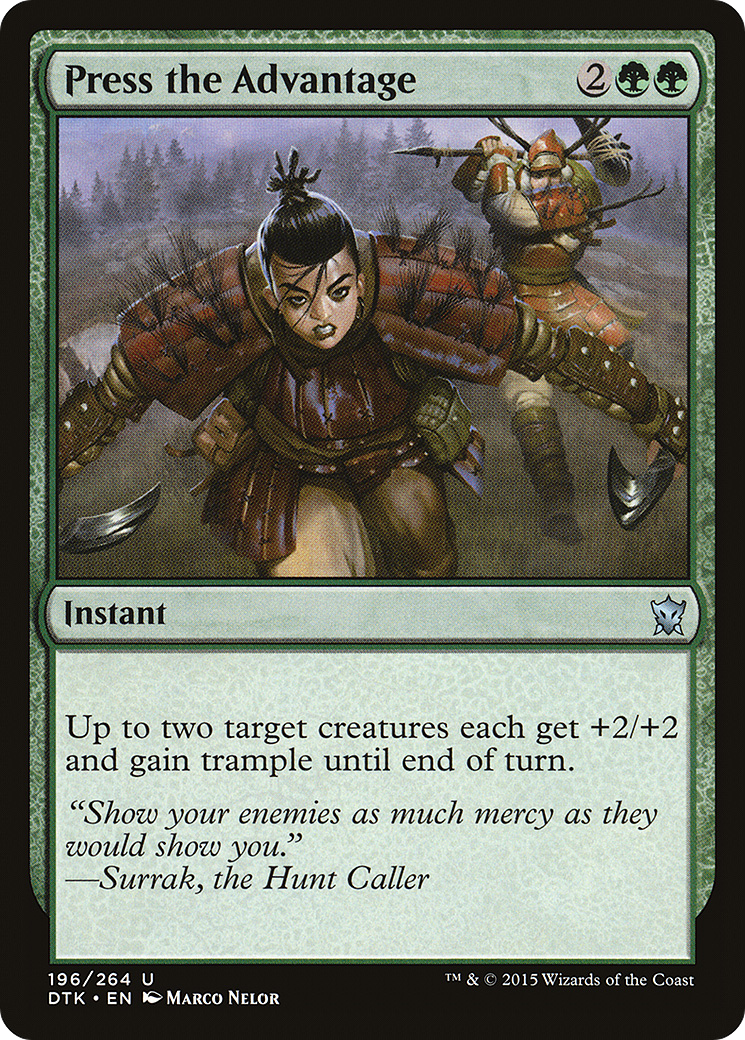 Press the Advantage (DTK-196) - Dragons of Tarkir - Premium MTG Single from Wizards of the Coast - Just $0.25! Shop now at Game Crave Tournament Store