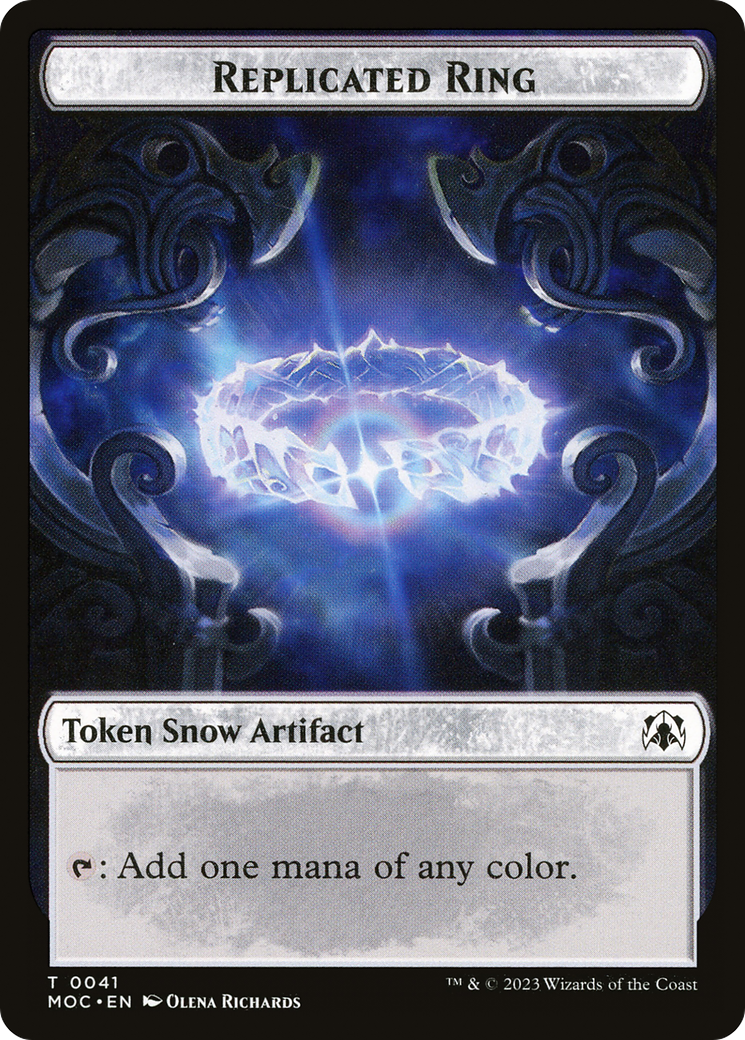 Replicated Ring (TMOC-041) - March of the Machine Commander Tokens: (snow) - Premium MTG Single from Wizards of the Coast - Just $0! Shop now at Game Crave Tournament Store