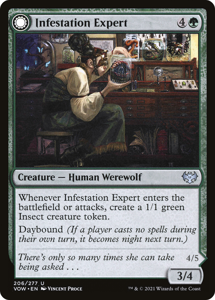 Infestation Expert // Infested Werewolf (VOW-206) - Innistrad: Crimson Vow: (Double Faced Transform) - Premium MTG Single from Wizards of the Coast - Just $0.08! Shop now at Game Crave Tournament Store