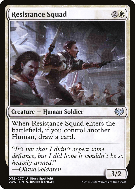 Resistance Squad (VOW-032) - Innistrad: Crimson Vow - Premium MTG Single from Wizards of the Coast - Just $0.08! Shop now at Game Crave Tournament Store
