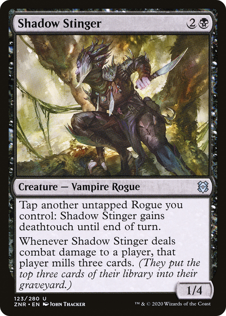Shadow Stinger (ZNR-123) - Zendikar Rising Foil - Premium MTG Single from Wizards of the Coast - Just $0.08! Shop now at Game Crave Tournament Store