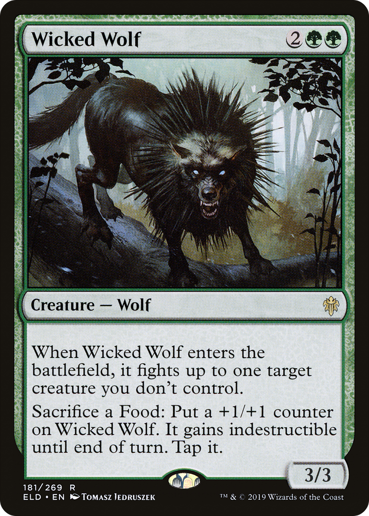 Wicked Wolf (ELD-181) - Throne of Eldraine - Premium MTG Single from Wizards of the Coast - Just $0.25! Shop now at Game Crave Tournament Store