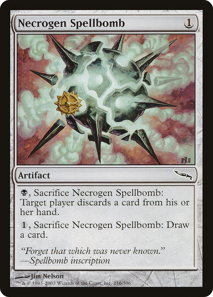 Necrogen Spellbomb (MRD-216) - Mirrodin Foil - Premium MTG Single from Wizards of the Coast - Just $0.42! Shop now at Game Crave Tournament Store