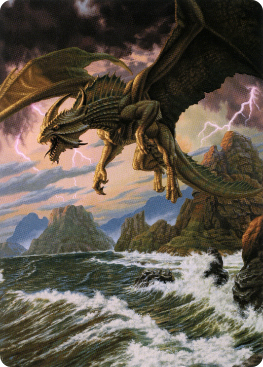 Ancient Bronze Dragon // Ancient Bronze Dragon (ACLB-003) - Battle for Baldur's Gate Art Series (Borderless) - Premium MTG Single from Wizards of the Coast - Just $0! Shop now at Game Crave Tournament Store