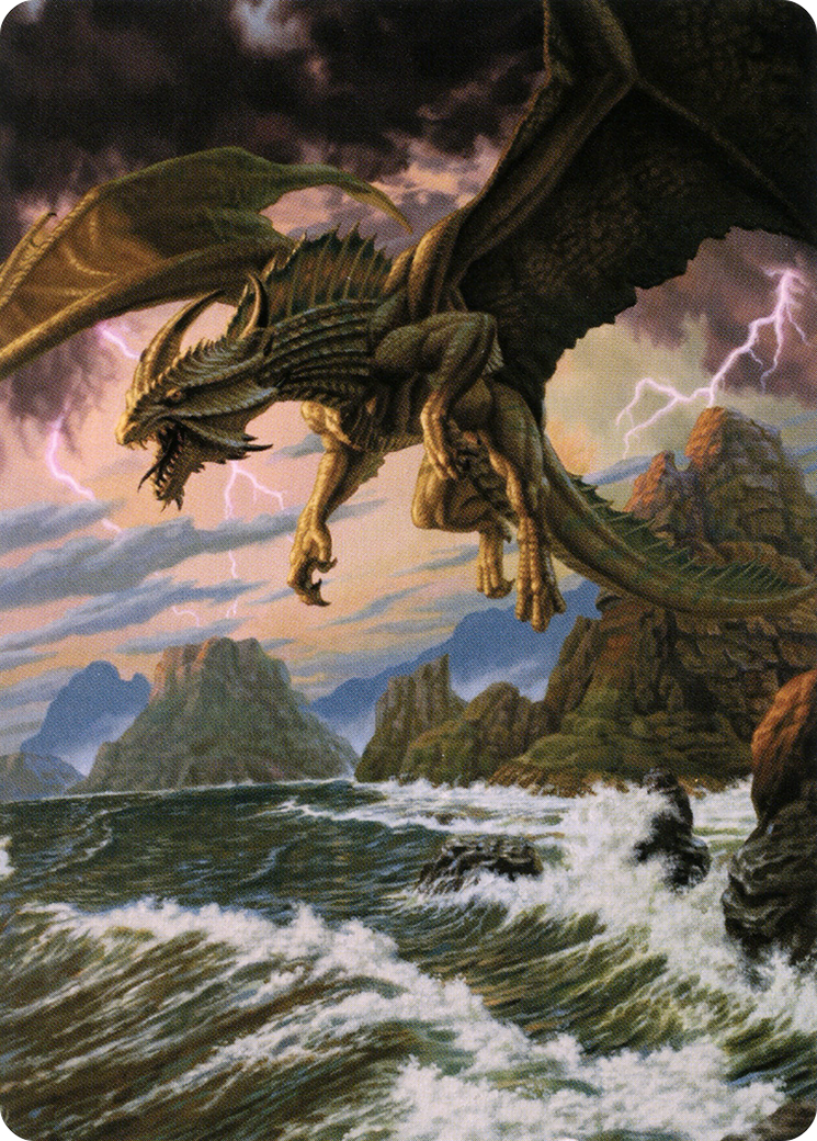 Ancient Bronze Dragon // Ancient Bronze Dragon (ACLB-003) - Battle for Baldur's Gate Art Series (Borderless) Foil - Premium MTG Single from Wizards of the Coast - Just $0! Shop now at Game Crave Tournament Store