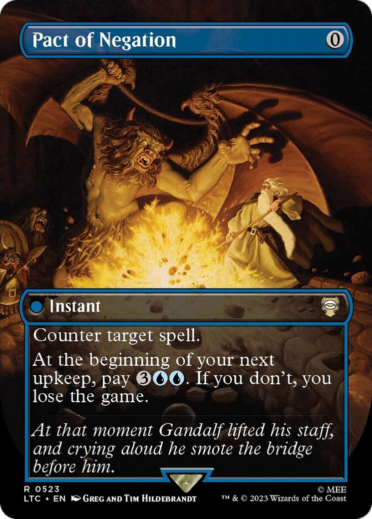 Pact of Negation (LTC-523) - Tales of Middle-earth Commander (Borderless) - Premium MTG Single from Wizards of the Coast - Just $36.81! Shop now at Game Crave Tournament Store