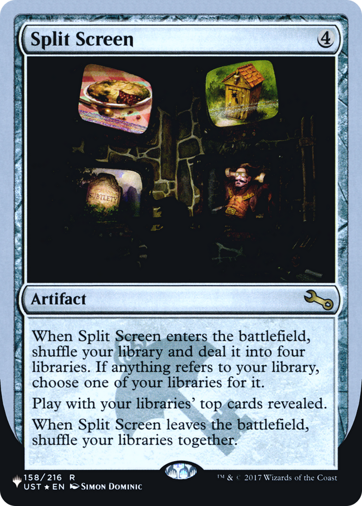 Split Screen (UPLIST-060) - The List (Unfinity Foil Edition) Foil - Premium MTG Single from Wizards of the Coast - Just $0.23! Shop now at Game Crave Tournament Store