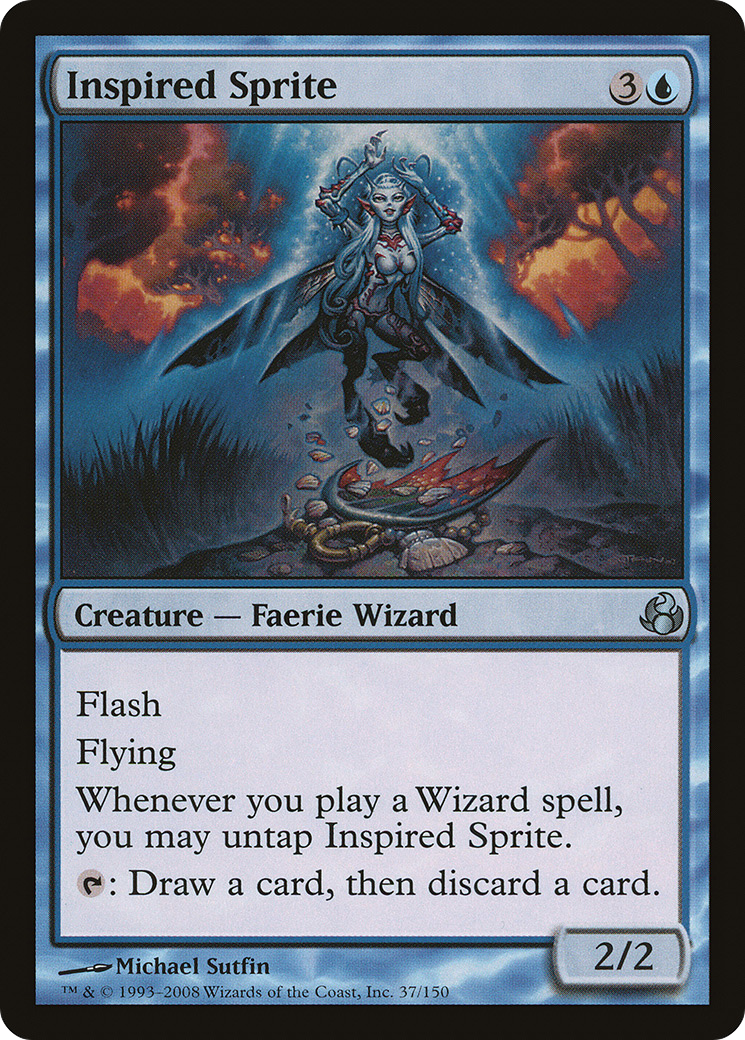Inspired Sprite (MOR-037) - Morningtide Foil - Premium MTG Single from Wizards of the Coast - Just $0.43! Shop now at Game Crave Tournament Store