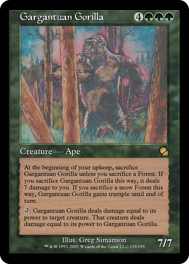 Gargantuan Gorilla (ME1-119) - Masters Edition Foil - Premium MTG Single from Wizards of the Coast - Just $0! Shop now at Game Crave Tournament Store