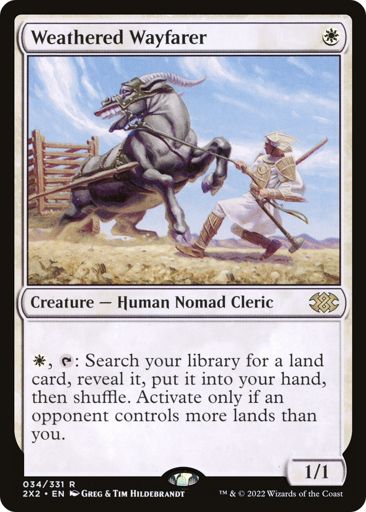 Weathered Wayfarer (2X2-034) - Double Masters 2022 Foil - Premium MTG Single from Wizards of the Coast - Just $0.35! Shop now at Game Crave Tournament Store