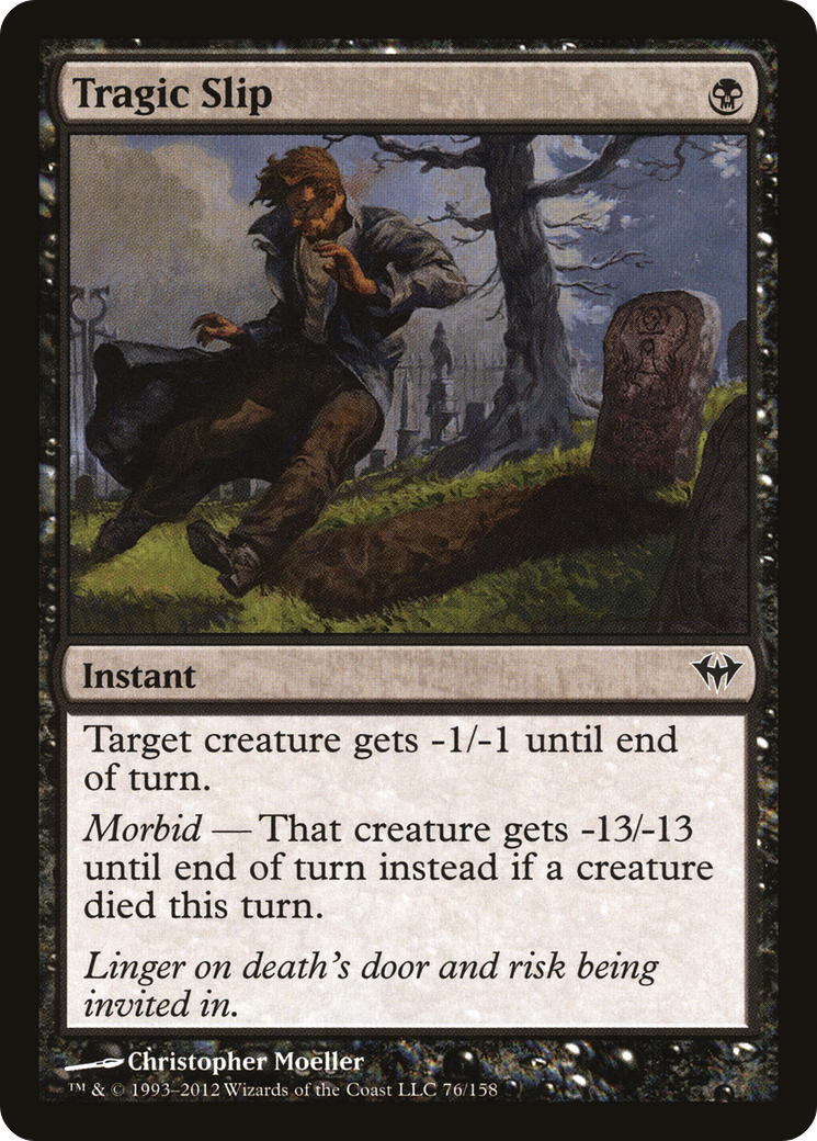 Tragic Slip (DKA-076) - Dark Ascension Foil - Premium MTG Single from Wizards of the Coast - Just $0.49! Shop now at Game Crave Tournament Store