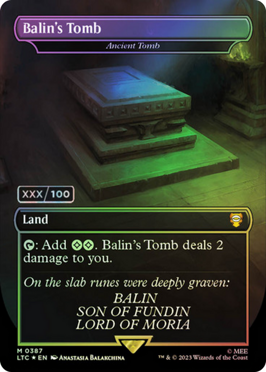 Ancient Tomb (LTC-387Z) - Tales of Middle-earth Commander / Balin's Tomb (Borderless) Foil - Premium MTG Single from Wizards of the Coast - Just $240! Shop now at Game Crave Tournament Store