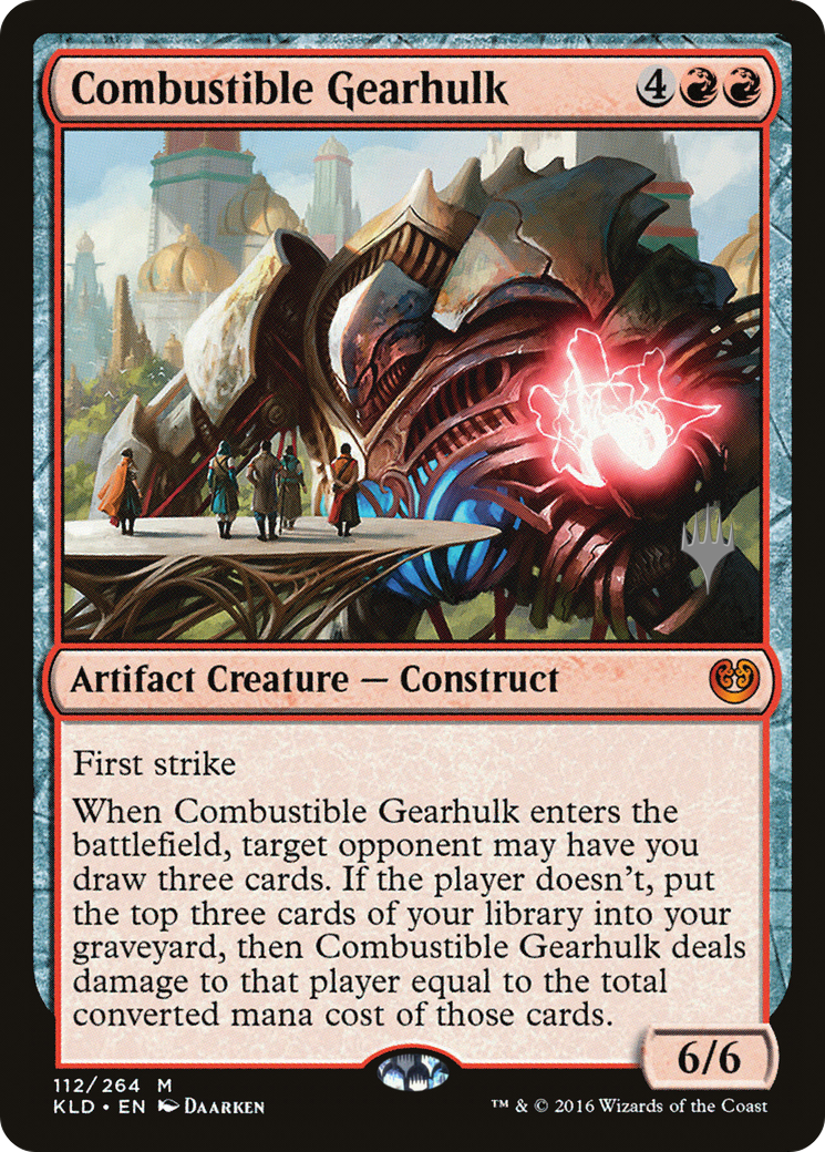 Combustible Gearhulk (PKLD-112P) - Kaladesh Promos Foil - Premium MTG Single from Wizards of the Coast - Just $2.11! Shop now at Game Crave Tournament Store