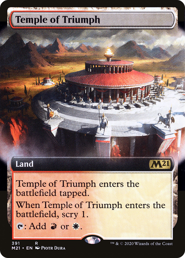 Temple of Triumph (M21-391) - Core Set 2021: (Extended Art) Foil - Premium MTG Single from Wizards of the Coast - Just $0.40! Shop now at Game Crave Tournament Store