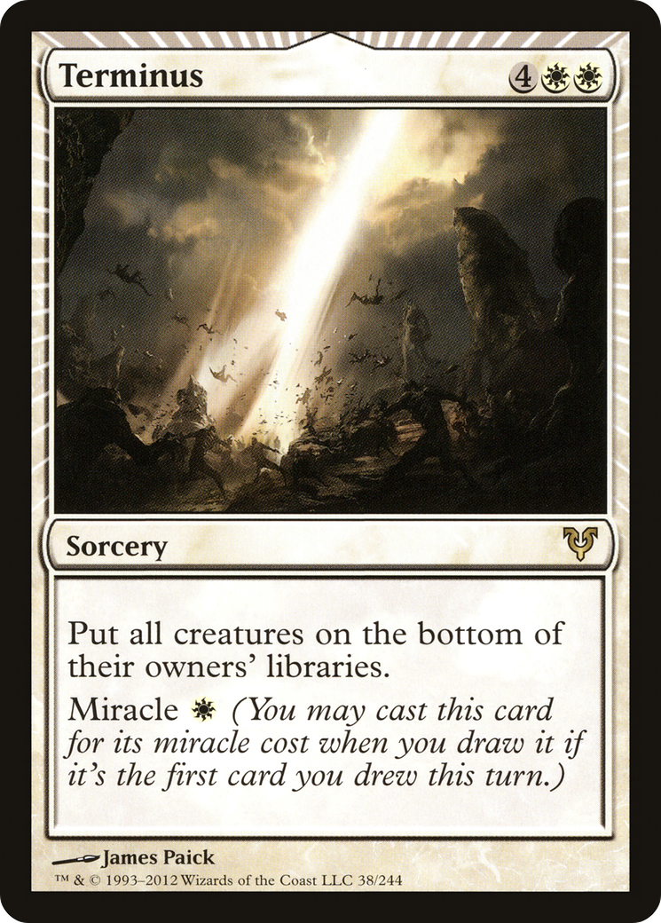 Terminus (AVR-038) - Avacyn Restored: (miracle) Foil - Premium MTG Single from Wizards of the Coast - Just $2.57! Shop now at Game Crave Tournament Store