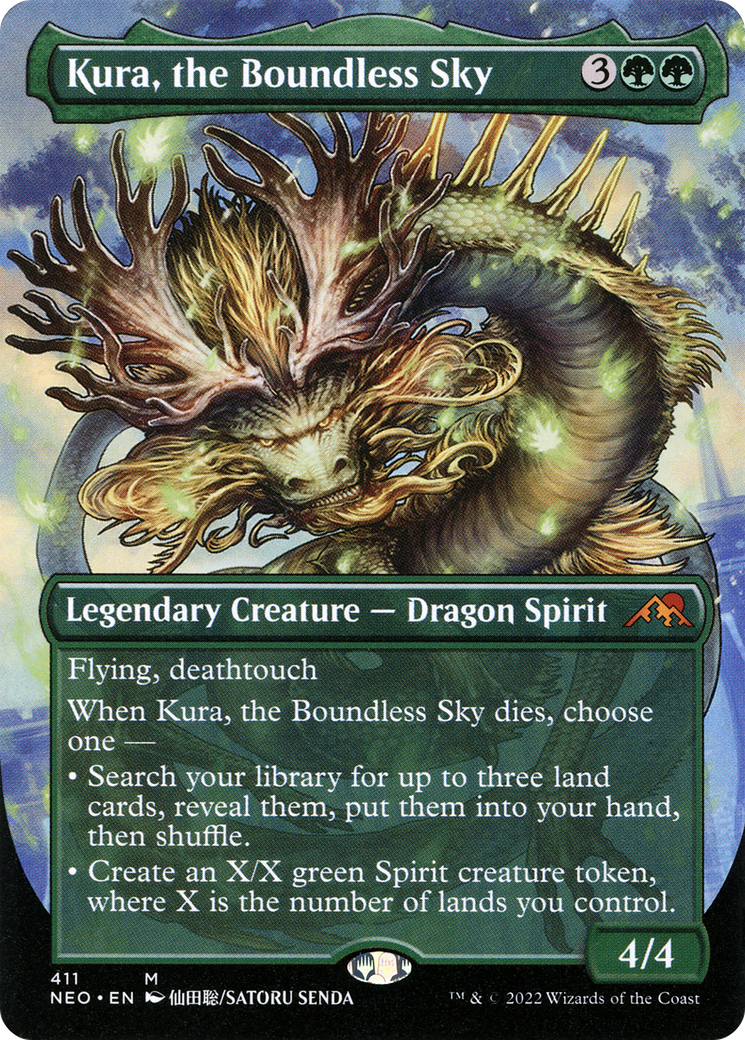 Kura, the Boundless Sky (NEO-411) - Kamigawa: Neon Dynasty (Borderless) - Premium MTG Single from Wizards of the Coast - Just $1.30! Shop now at Game Crave Tournament Store