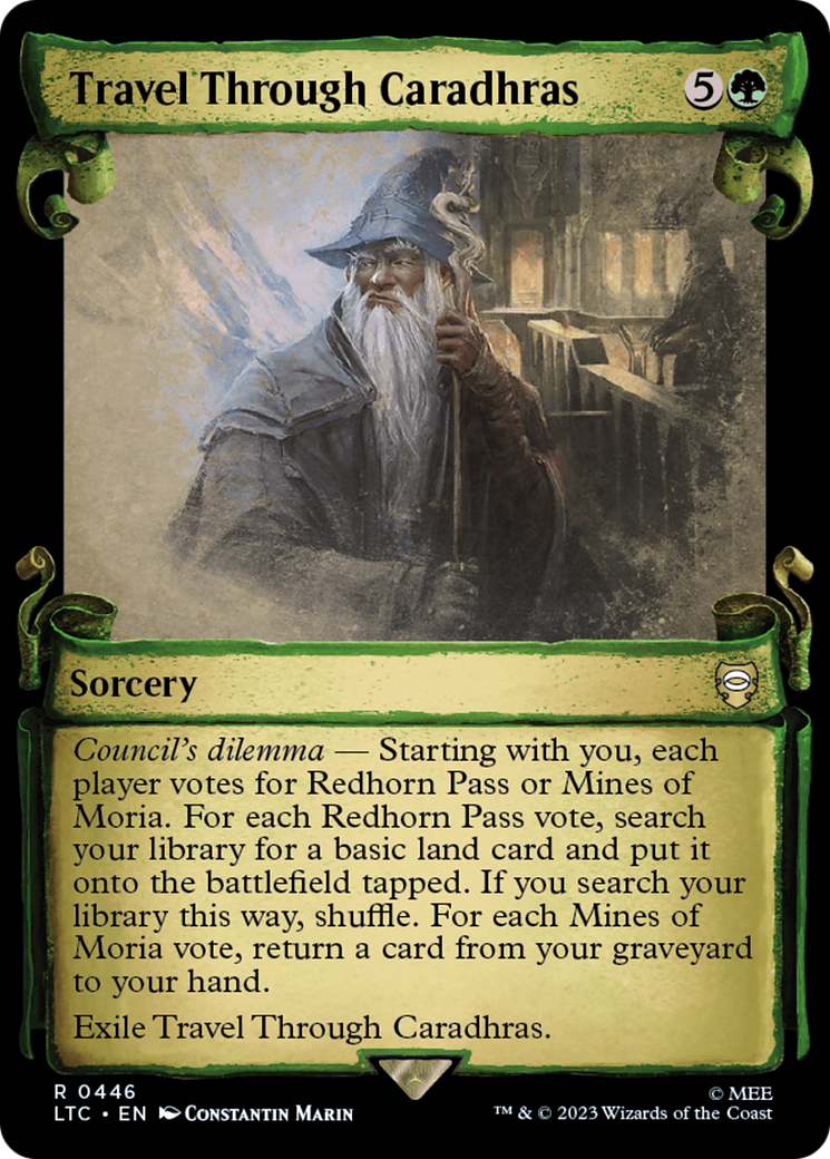 Travel Through Caradhras (LTC-446) - Tales of Middle-earth Commander: (Showcase) - Premium MTG Single from Wizards of the Coast - Just $0.30! Shop now at Game Crave Tournament Store
