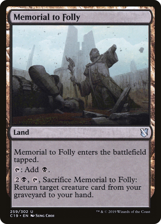 Memorial to Folly (C19-259) - Commander 2019 - Premium MTG Single from Wizards of the Coast - Just $0.08! Shop now at Game Crave Tournament Store