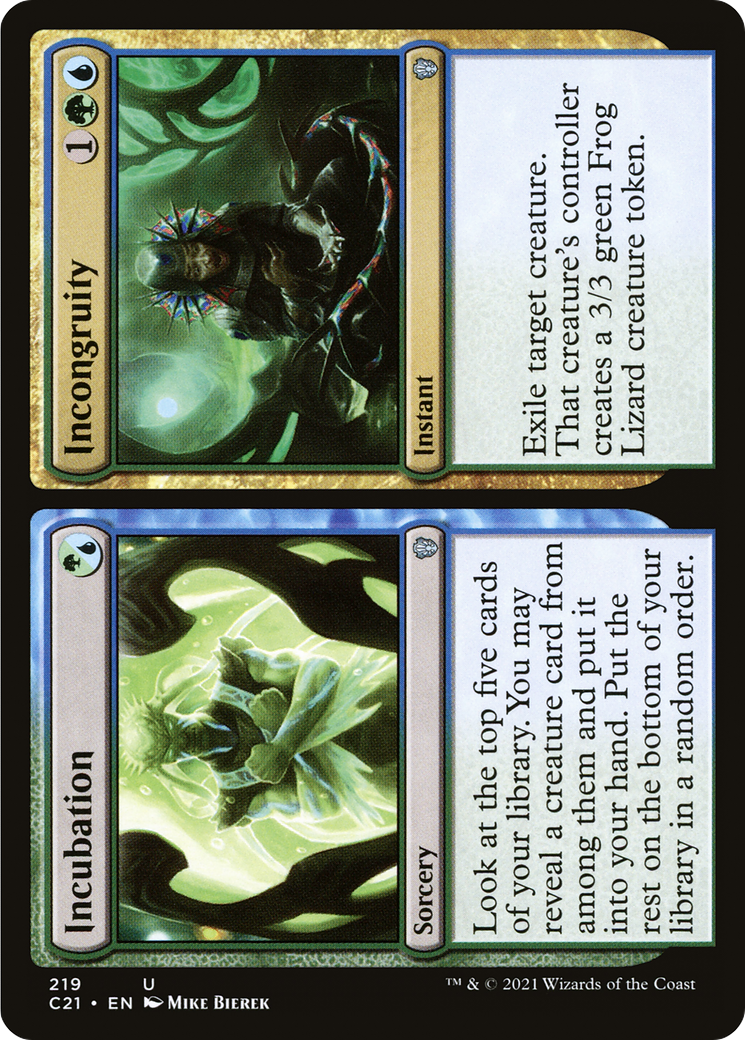Incubation // Incongruity (C21-219) - Commander 2021 - Premium MTG Single from Wizards of the Coast - Just $0.25! Shop now at Game Crave Tournament Store