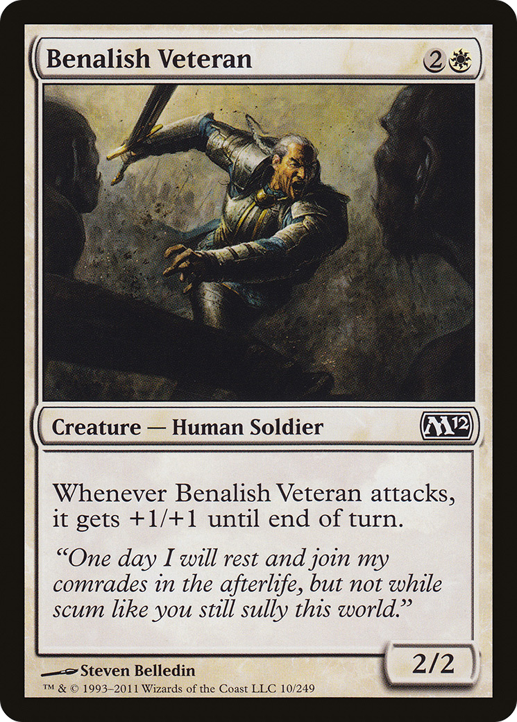 Benalish Veteran (M12-010) - Magic 2012 - Premium MTG Single from Wizards of the Coast - Just $0.08! Shop now at Game Crave Tournament Store
