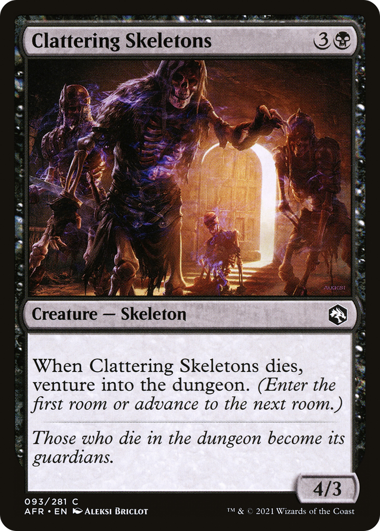 Clattering Skeletons (AFR-093) - Adventures in the Forgotten Realms - Premium MTG Single from Wizards of the Coast - Just $0.25! Shop now at Game Crave Tournament Store