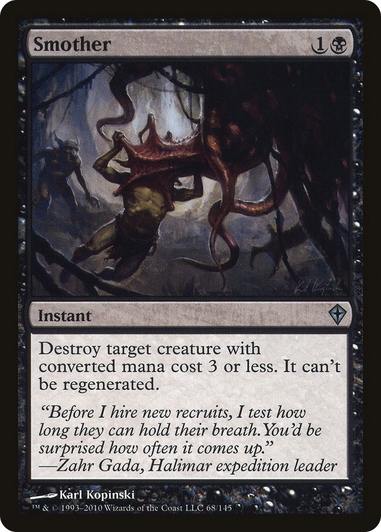 Smother (WWK-068) - Worldwake - Premium MTG Single from Wizards of the Coast - Just $0.25! Shop now at Game Crave Tournament Store