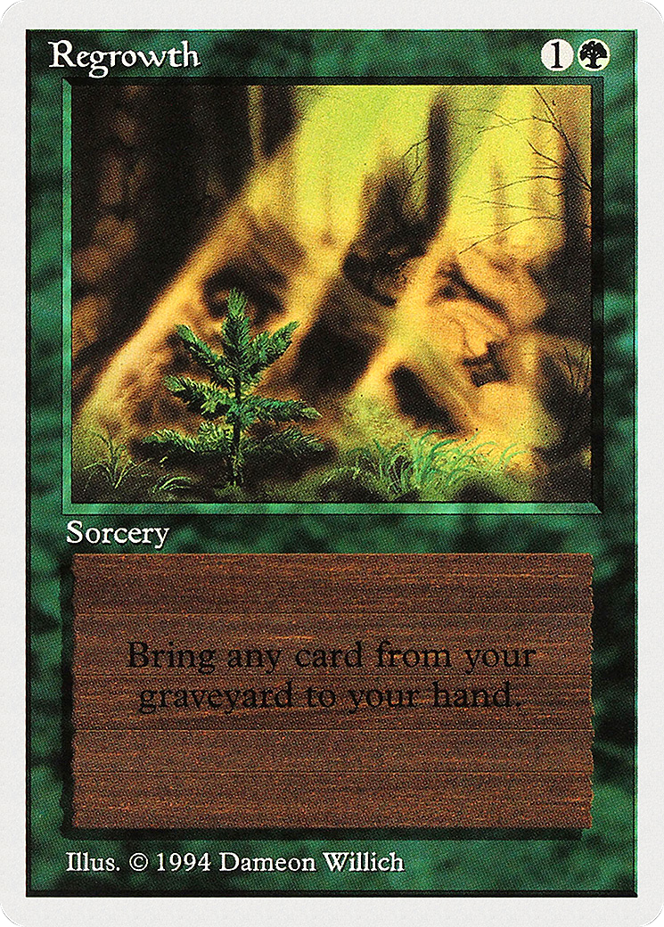 Regrowth (SUM-214) - Summer Magic / Edgar - Premium MTG Single from Wizards of the Coast - Just $0! Shop now at Game Crave Tournament Store