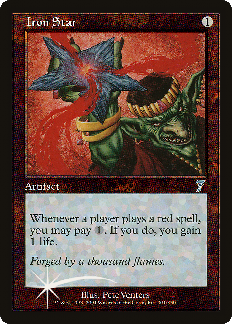 Iron Star (7ED-301★) - Seventh Edition Foil - Premium MTG Single from Wizards of the Coast - Just $0.90! Shop now at Game Crave Tournament Store
