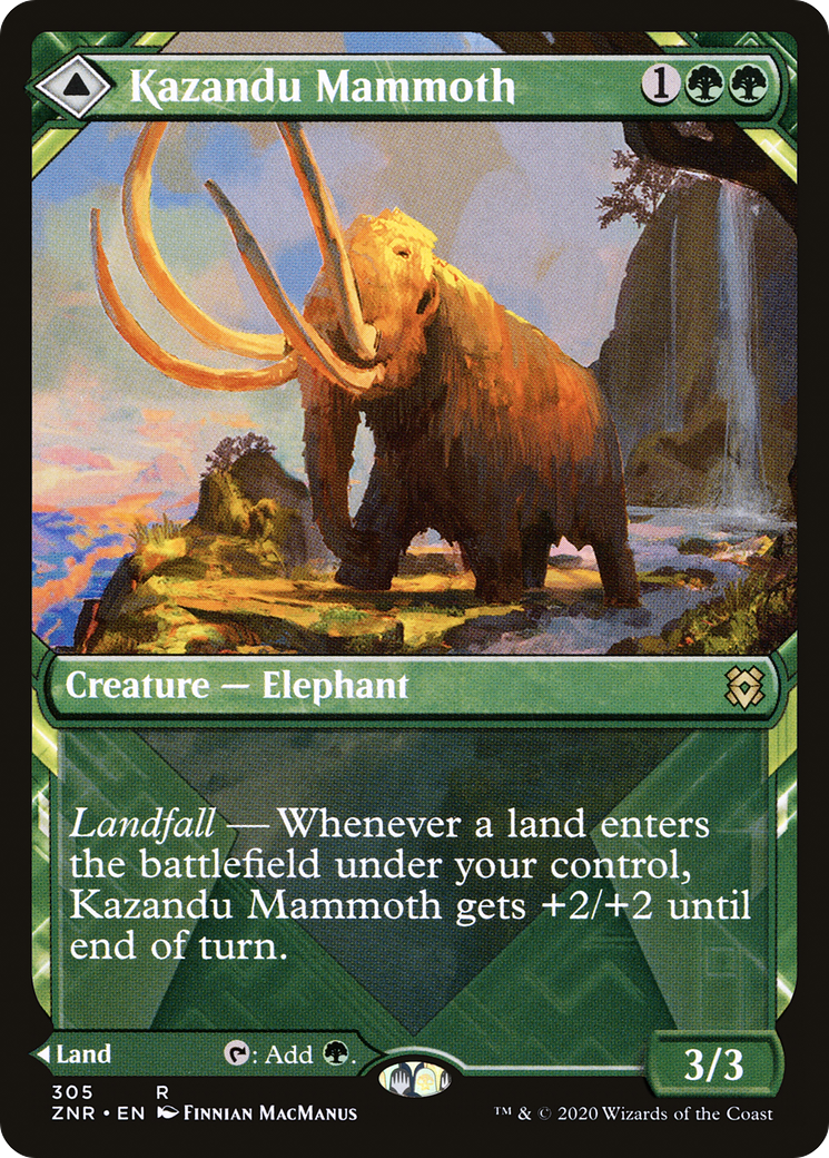 Kazandu Mammoth // Kazandu Valley (ZNR-305) - Zendikar Rising: (Showcase) - Premium MTG Single from Wizards of the Coast - Just $0.25! Shop now at Game Crave Tournament Store