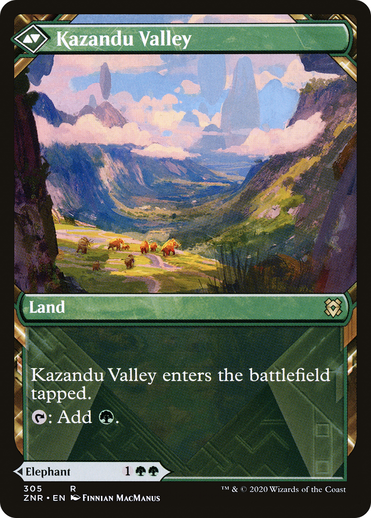 Kazandu Mammoth // Kazandu Valley (ZNR-305) - Zendikar Rising: (Showcase) - Premium MTG Single from Wizards of the Coast - Just $0.25! Shop now at Game Crave Tournament Store