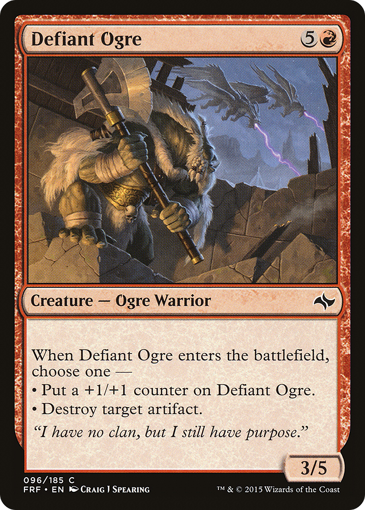 Defiant Ogre (FRF-096) - Fate Reforged - Premium MTG Single from Wizards of the Coast - Just $0.08! Shop now at Game Crave Tournament Store