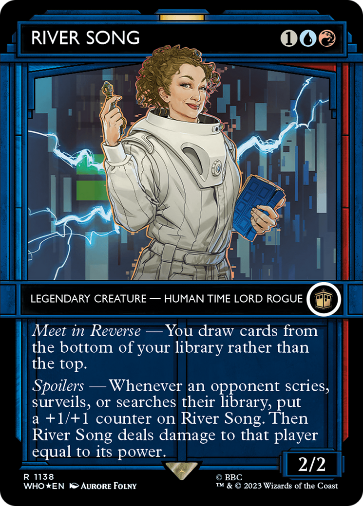 River Song (WHO-1138) - Doctor Who: (Showcase) (Borderless) Foil - Premium MTG Single from Wizards of the Coast - Just $4.64! Shop now at Game Crave Tournament Store