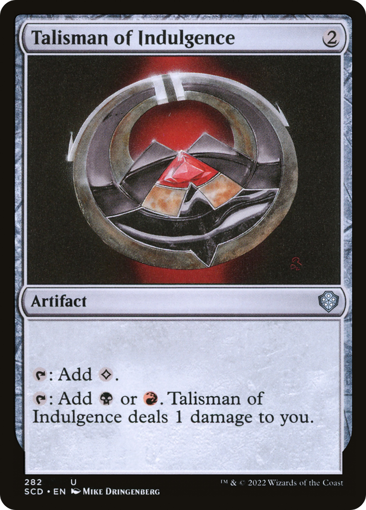 Talisman of Indulgence (SCD-282) - Starter Commander Decks - Premium MTG Single from Wizards of the Coast - Just $0.41! Shop now at Game Crave Tournament Store