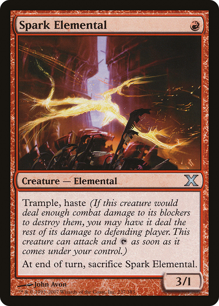 Spark Elemental (10E-237) - Tenth Edition - Premium MTG Single from Wizards of the Coast - Just $0.08! Shop now at Game Crave Tournament Store