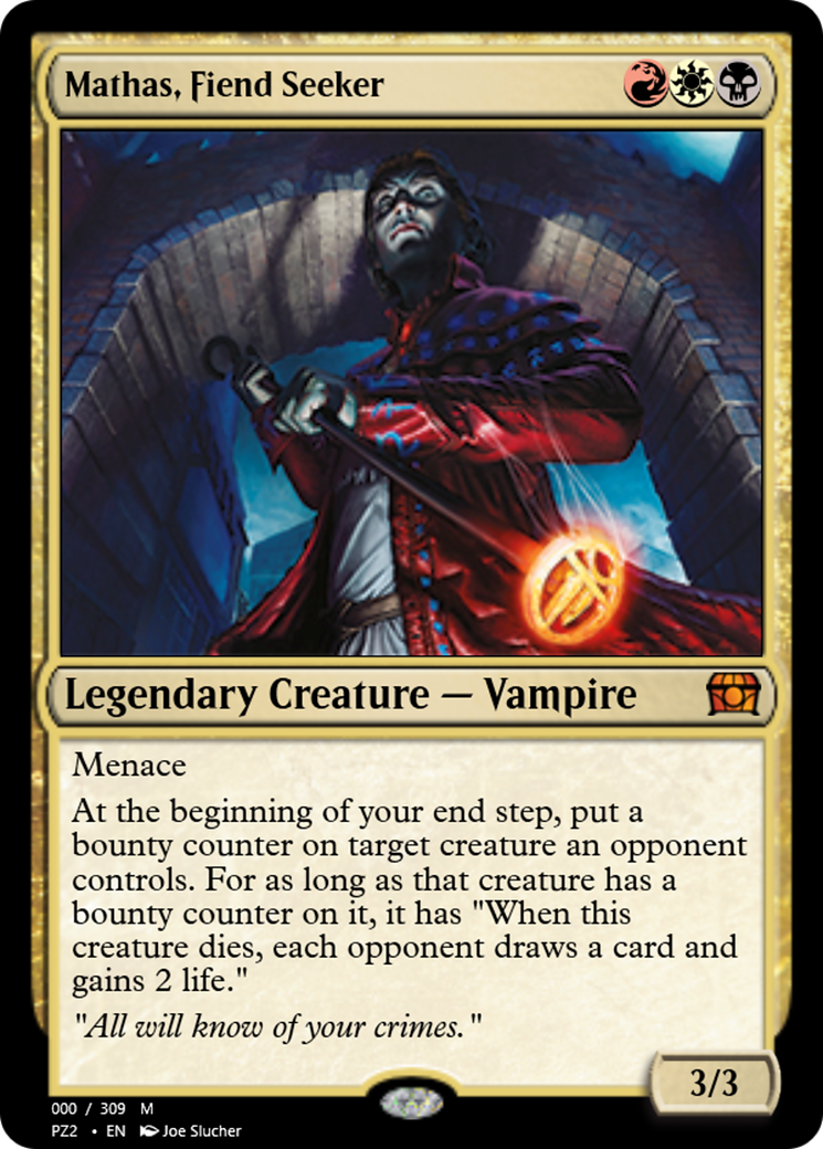 Mathas, Fiend Seeker (PZ2-65759) - Treasure Chest Foil - Premium MTG Single from Wizards of the Coast - Just $0! Shop now at Game Crave Tournament Store