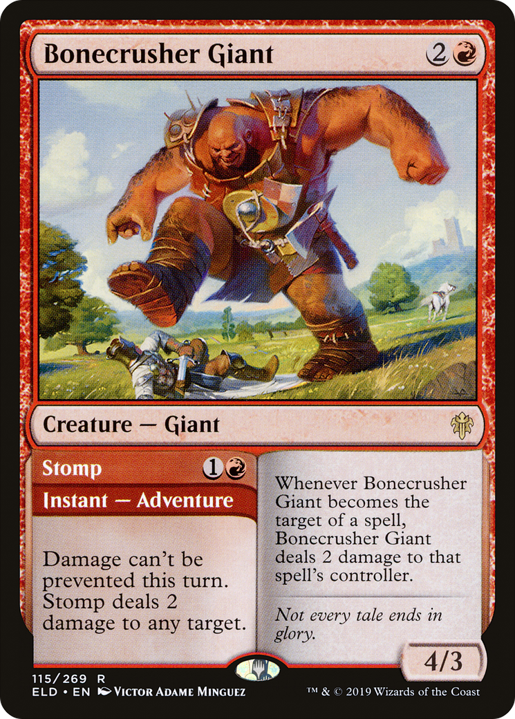 Bonecrusher Giant // Stomp (ELD-115) - Throne of Eldraine Foil - Premium MTG Single from Wizards of the Coast - Just $1.60! Shop now at Game Crave Tournament Store
