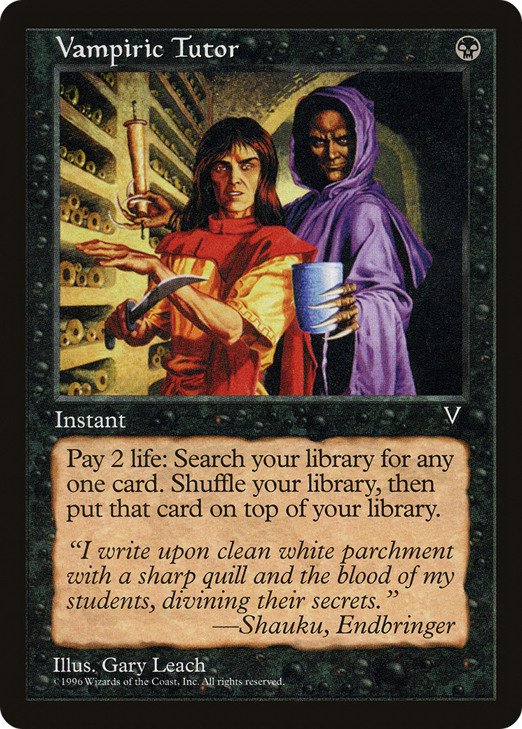 Vampiric Tutor (VIS-072) - Visions - Premium MTG Single from Wizards of the Coast - Just $47.21! Shop now at Game Crave Tournament Store