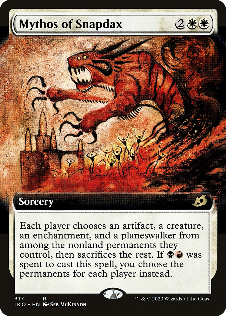 Mythos of Snapdax (IKO-317) - Ikoria: Lair of Behemoths: (Extended Art) Foil - Premium MTG Single from Wizards of the Coast - Just $0.73! Shop now at Game Crave Tournament Store