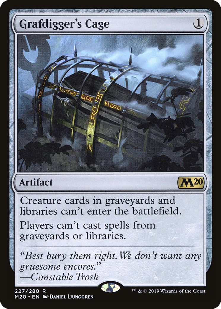 Grafdigger's Cage (M20-227) - Core Set 2020 - Premium MTG Single from Wizards of the Coast - Just $0.73! Shop now at Game Crave Tournament Store