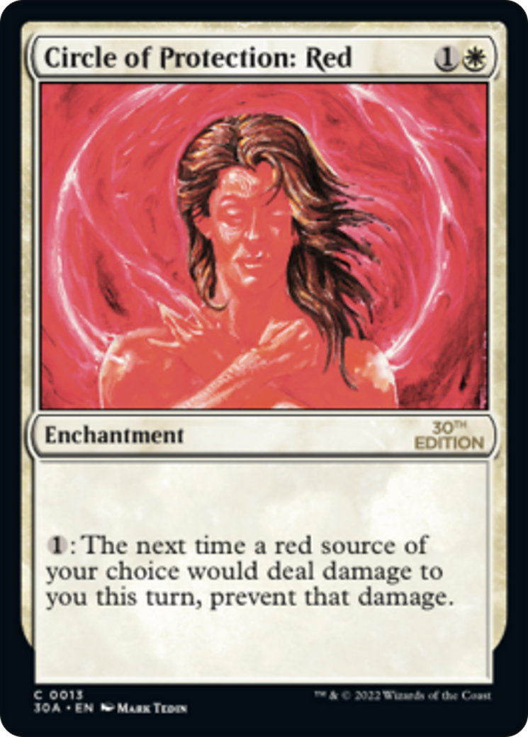 Circle of Protection: Red (30A-013) - 30th Anniversary Edition - Premium MTG Single from Wizards of the Coast - Just $0.34! Shop now at Game Crave Tournament Store