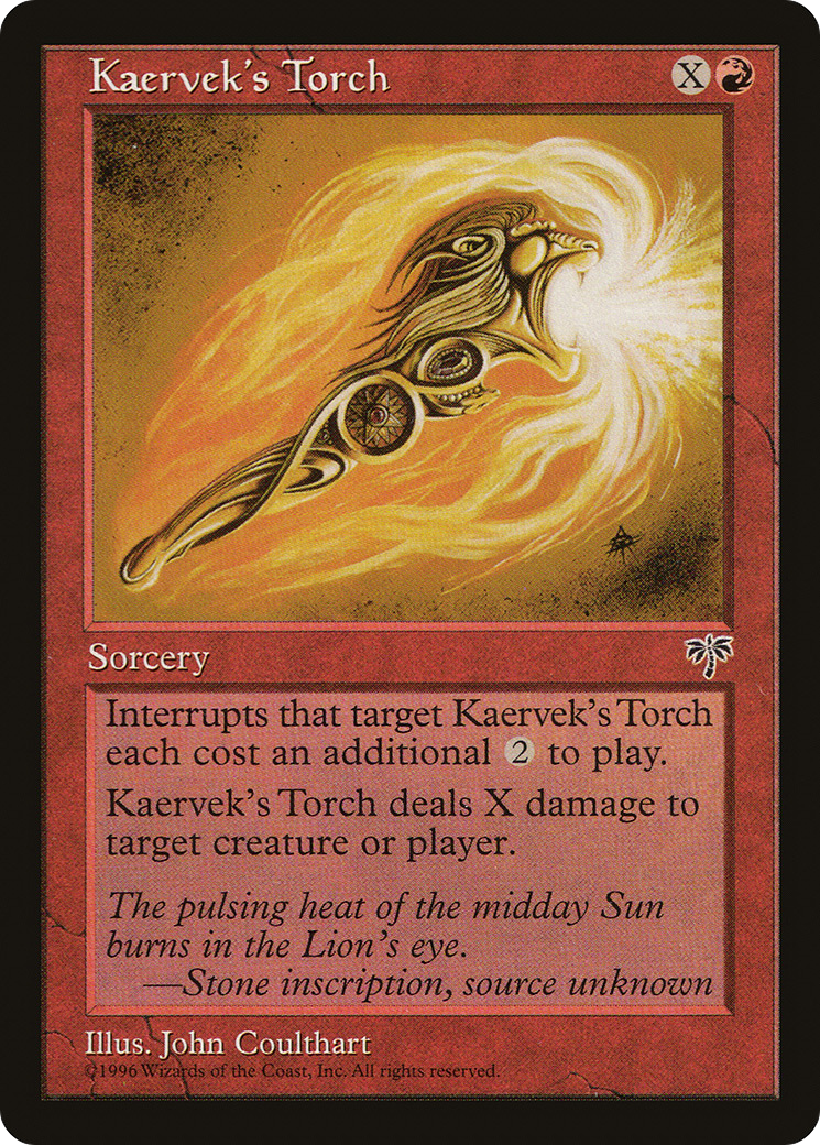 Kaervek's Torch (MIR-185) - Mirage - Premium MTG Single from Wizards of the Coast - Just $0.08! Shop now at Game Crave Tournament Store