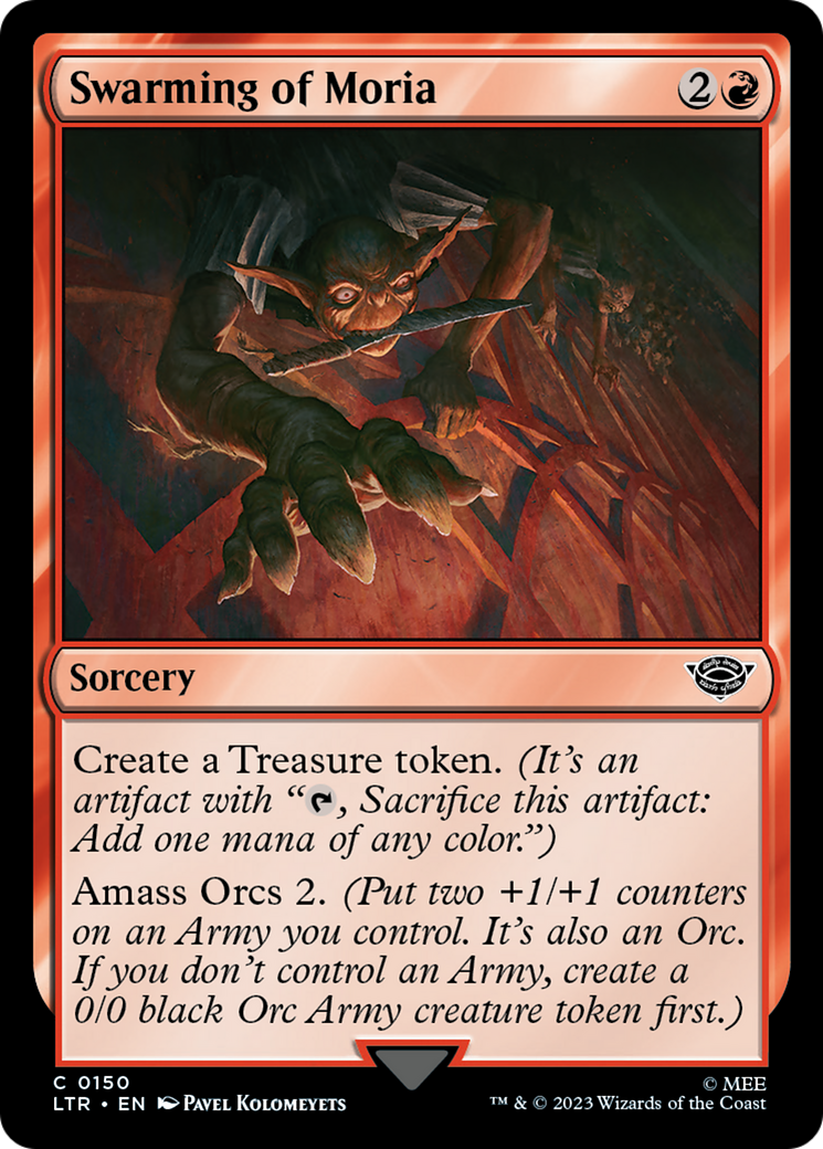 Swarming of Moria (LTR-150) - The Lord of the Rings: Tales of Middle-earth - Premium MTG Single from Wizards of the Coast - Just $0.08! Shop now at Game Crave Tournament Store