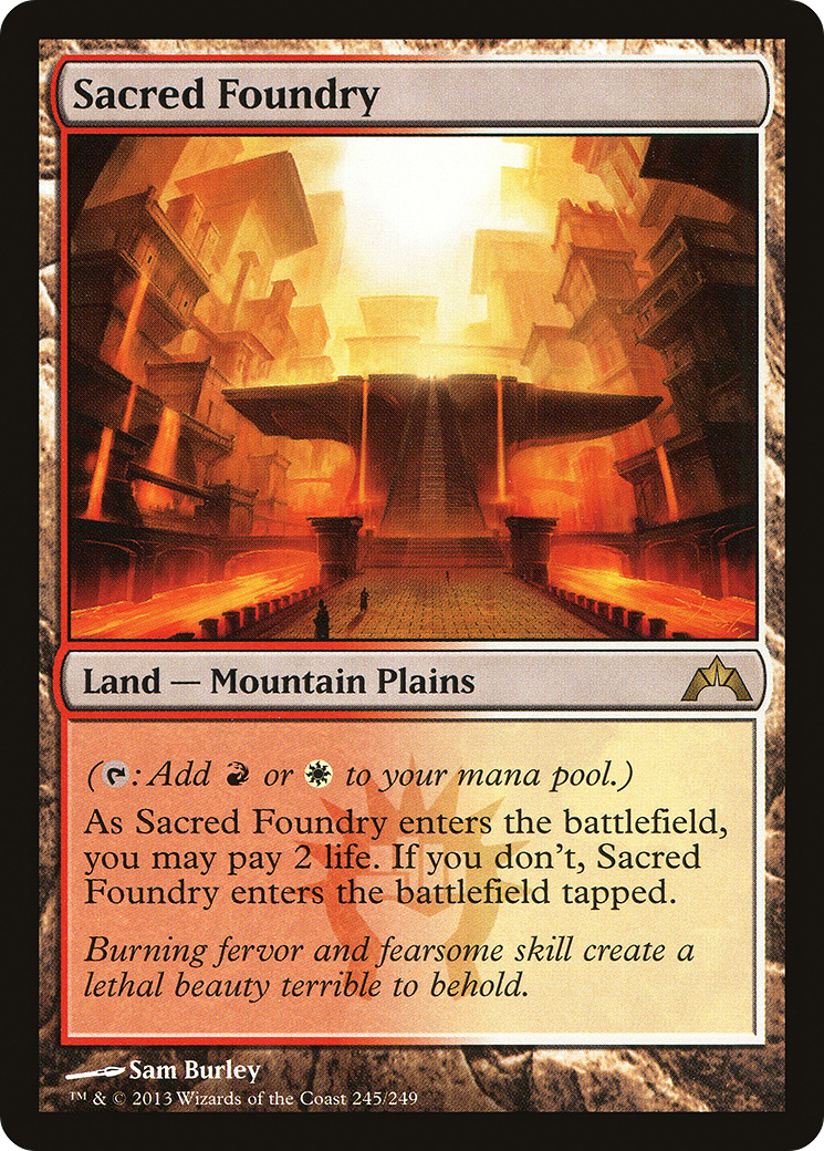 Sacred Foundry (GTC-245) - Gatecrash Foil - Premium MTG Single from Wizards of the Coast - Just $6.44! Shop now at Game Crave Tournament Store