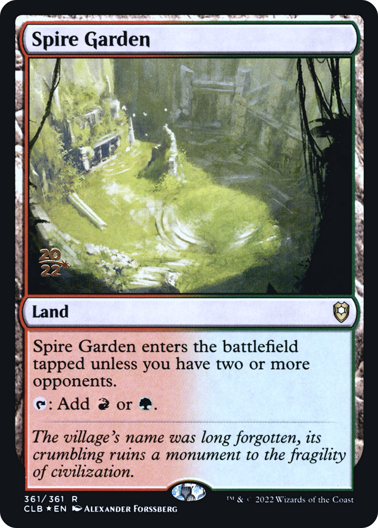 Spire Garden (PCLB-361S) - Battle for Baldur's Gate Promos Foil - Premium MTG Single from Wizards of the Coast - Just $2.91! Shop now at Game Crave Tournament Store