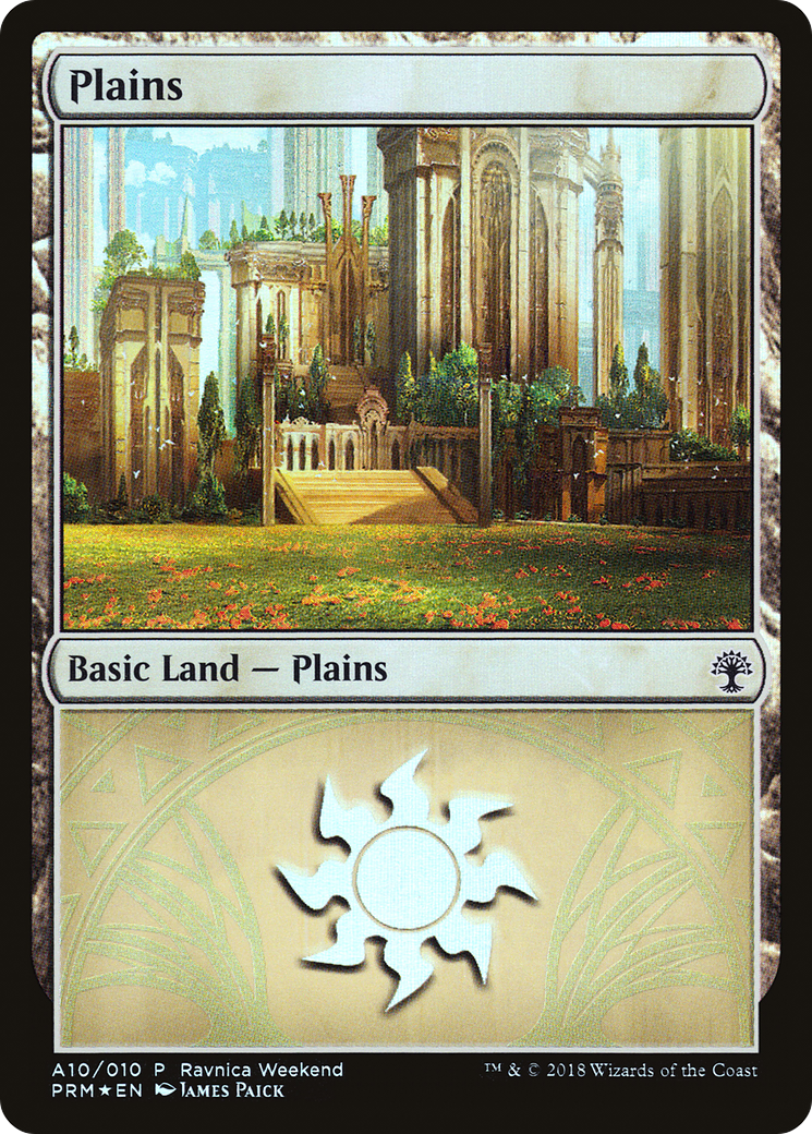 Plains (PRWK-A10) - GRN Ravnica Weekend Foil - Premium MTG Single from Wizards of the Coast - Just $0.22! Shop now at Game Crave Tournament Store