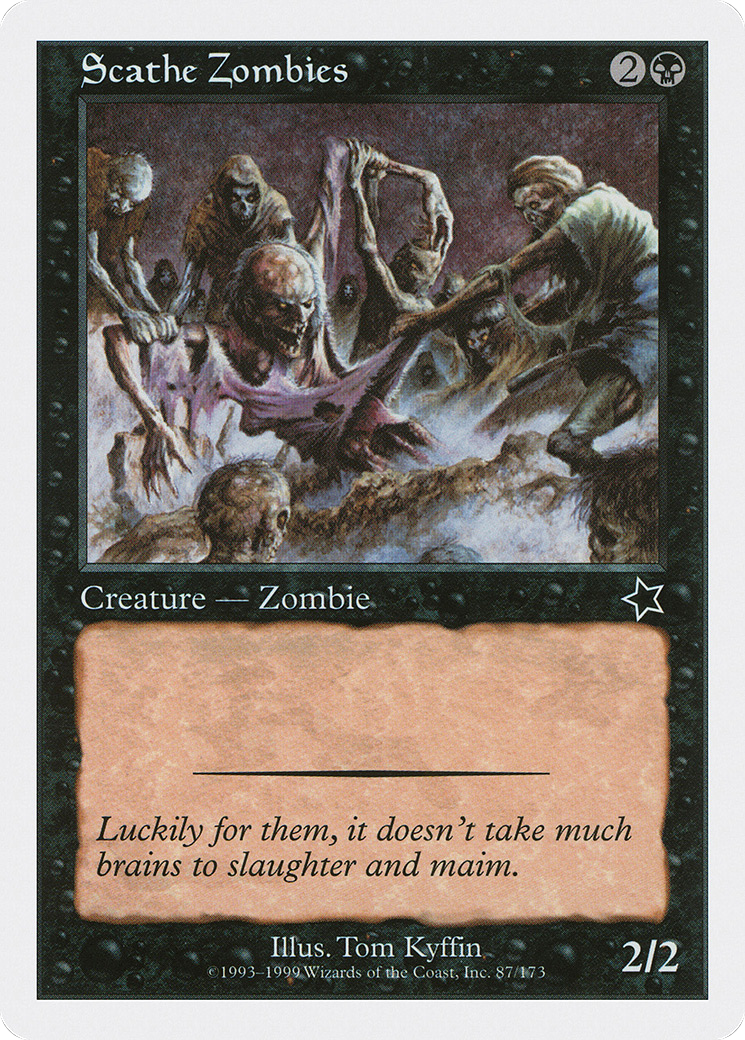 Scathe Zombies (S99-087) - Starter 1999 - Premium MTG Single from Wizards of the Coast - Just $0.08! Shop now at Game Crave Tournament Store