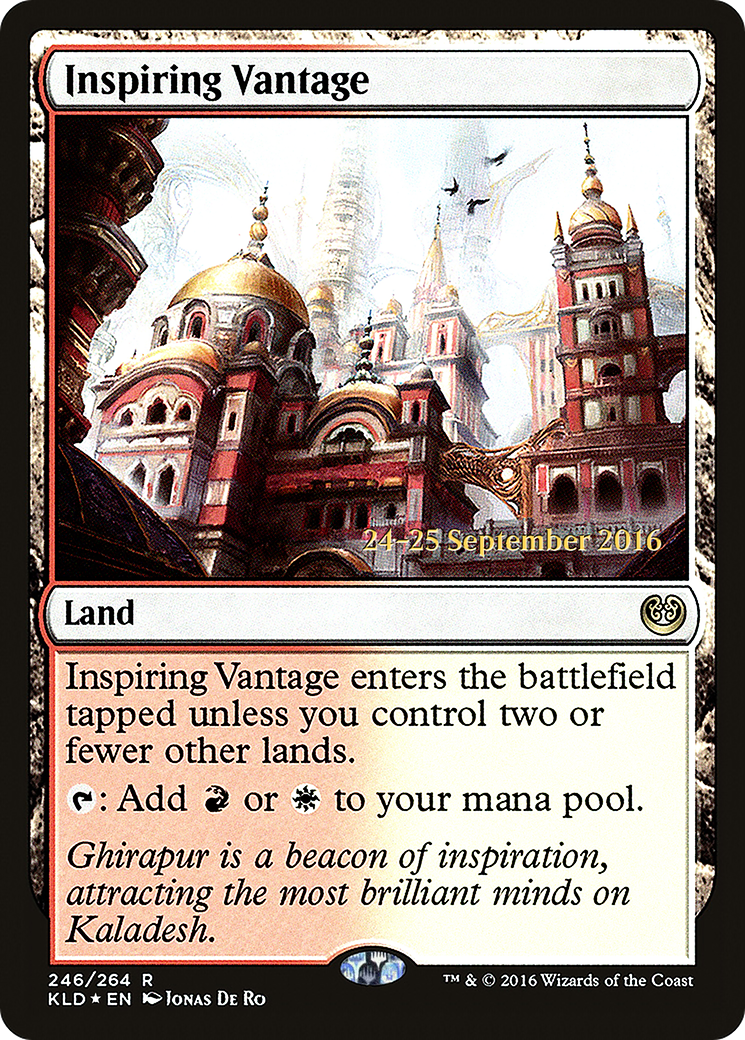 Inspiring Vantage (PKLD-246S) - Kaladesh Promos Foil - Premium MTG Single from Wizards of the Coast - Just $1.78! Shop now at Game Crave Tournament Store