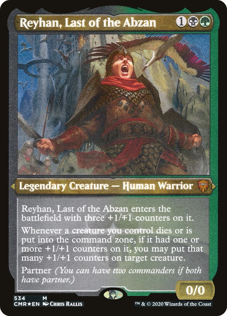 Reyhan, Last of the Abzan (CMR-534) - Commander Legends Etched Foil - Premium MTG Single from Wizards of the Coast - Just $2.67! Shop now at Game Crave Tournament Store