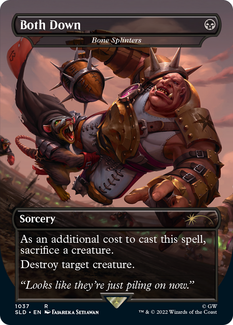 Bone Splinters (SLD-1037) - Secret Lair Drop / Both Down (Borderless) Foil - Premium MTG Single from Wizards of the Coast - Just $0.34! Shop now at Game Crave Tournament Store