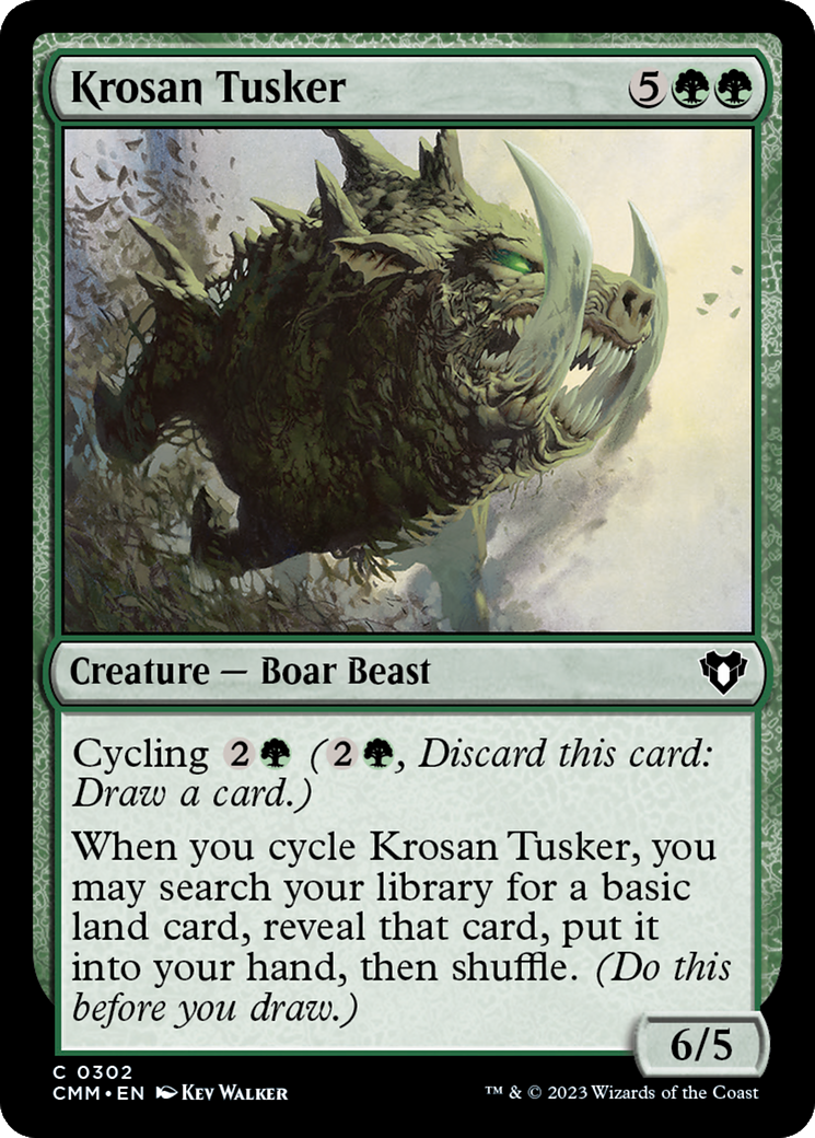 Krosan Tusker (CMM-302) - Commander Masters Foil - Premium MTG Single from Wizards of the Coast - Just $0.08! Shop now at Game Crave Tournament Store